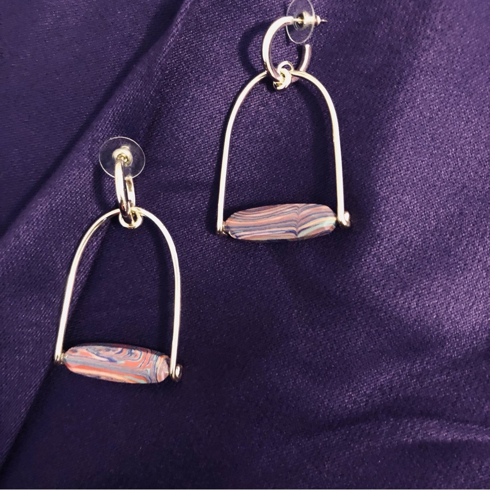 Kendra Scott large half oval earrings